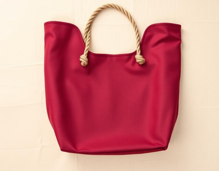 Bolso vino flat lay